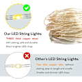Miniatyrbild 4 av 5: Fairy String Lights 4-pack 10m 100 LED USB-kontakt Koppartråd Strängljus Fjärrkontroll För Inomhus Utomhus Sovrum Jul Jul Halloween Fest Dekoration