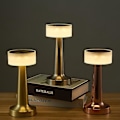 Miniatyrbillede 1 af 5: Retro Bar Bordlampe LED Genopladelig Skrivebordslampe Stue Dekoration Lampe Camping Luces Soveværelse Kaffe Dekoration Chambre Nattelys, MINI guld