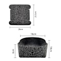 Miniatyrbild 2 av 5: 2-pack hopfällbar slitstark förvaringskorg i filt för skrivbordet