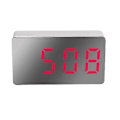 Miniatyrbild 2 av 2: Bil LED Spegel Temperaturindikator Klocka Elektronisk Väckarklocka Bilklocka Mini Digital Reseväckarklocka