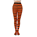 Pikkukuva 5 / 5: Pehmeät Raidalliset Pitkät Sukkahousut Naiset Leveä Vaakaraita Sukkahousut Opaque Hosiery N (Keltainen ja Musta)