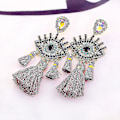 Miniatyrbilde 4 av 5: Nye Tassel Ørepynt Statement Ørepynt Øye Henger Ørepynt For Kvinner Bohemian Elegant Fest Drop Ørepynt Smykker (E1075 Rose)