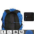 Miniatyrbild 4 av 5: Vattentätt regnskydd för ryggsäck i nylon - Regntät utomhusutrustning för 18-25L ryggsäck - Blå, 2-pack