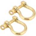 Miniatyrbilde 1 av 5: 2 stk. spennejusterbar klipslås, 10 mm sjakkel D-armbånd i ren messing skruepinneanker sjakkel buesjakkel nøkkelringkrok