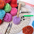 Miniatyrbillede 4 af 4: 1 Sæt 40 Farver Uld Filtnåle Værktøjer Nålefiltning Måtte Starter DIY Kit Gave Niuniu