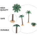 Miniatyrbillede 5 af 5: 3 stk. Lille Kokosnød Palme Model Grøn Plast Kunstig Akvarium Planter Model Landskab Palme Træ Kunsthåndværk Statue