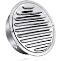 Miniatyrbillede 1 af 5: 150mm Rundt Luftgitter i Rustfrit Stål Metal Luftgitter Vejrbeskyttelse Med Myggenet