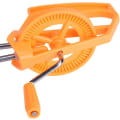 Miniatyrbild 4 av 4: Halvautomatisk manuell handmixer, köksvisp, äggvisp i rostfritt stål, äggmixer, roterande visp, äggvisp med joystick, köksbakningsverktyg (vit)