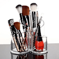 Miniatyrbillede 3 af 4: Transparent Akryl Makeupbørste Opbevaringsboks Kosmetik Desktop Opbevaringsboks Dressing Table Øjenbryn Blyant Læbestift Afslutningsboks Stjernelys