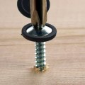 Miniatyrbilde 4 av 5: 100 stk plastskrudeksel, plastskruelokk, skrudeksel, skruedeksel med skive, dekorativt skrudeksel (svart)