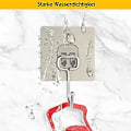 Miniatyrbild 3 av 5: 8 st transparenta självhäftande krokar 44lb/20kg(max) vägg självhäftande krok självhäftande transparenta självhäftande krokar för vägg hängande badrum kök tak dörr vägg