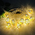 Miniatyrbilde 4 av 5: Eventyrlys, 1,5 m 10 LED hasselnøttformede lyslenker for utendørs, innendørs, jul, bryllup, hage