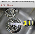 Miniatyrbilde 3 av 4: 2 stk Universelle 8 cm Kurv Avløp Rustfritt Stål Kjøkkenvask Filter Vask Propp Filter