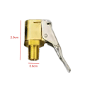 Miniatyrbild 2 av 5: Bil Däckuppblåsningsmunstycke Däcklufttillförsel Hjulpump Däckventil Uppblåsningsklämma Adapter Mässingsanslutning Fordon