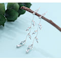 Miniatyrbilde 5 av 5: Lange Dangle Ørepynt Kjede For Kvinner Blad Ørepynt Elegant Drop Ørepynt Blad Tråd