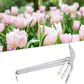 Miniatyrbilde 4 av 4: Hage Rake Spade, Grave Hacke Hageverktøy 2 i 1 Hacke og Rake, Heavy Duty Rustfritt Stål Grønnsak