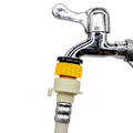Miniatyrbillede 4 af 4: Hanehane i plast 3/4'' og 1/2'' BSP 2i1 Slangehanehane Gevindstrømshane Konnektor Gevindhane Adapter 6 stk.