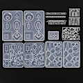 Miniatyrbild 1 av 4: 8-pack Örhänge Epoxy Resin Formar Kit Bohemia Drop Dangle Resin Örhänge Form Mode Smycken Resin Silikon Formar Konst Hantverk