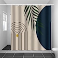 Miniatyrbild 2 av 2: Enkel, vacker, modern, vattentät duschdraperi, maskintvättbar, torkar snabbt, 180x230cm för badkar eller badrum