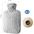 Miniatyrbild 2 av 4: Mjukt Omslag Varmvattenflaska. 1,8l Varmvattenflaska Fluffig Stor Sängflaska