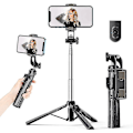 Pikkukuva 1 / 5: Selfie-tikku Tripod Bluetooth-kaukosäätimellä. 3-in-1 Langaton 360° Kierto Selfie