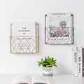 Miniatyrbild 4 av 4: Järnväggsförvaringsställ Heminredning Väggtidningsförvaringsställ Väggställ, Svart