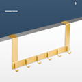 Miniatyrbilde 2 av 5: Over The Door 6 Kroker Hjem Bad Organizer Stativ Klær Frakk Hatt Håndkle Henger Svart