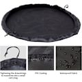 Miniatyrbilde 3 av 5: 210D-Diameter 90CM Surfing Beach Changing Pad Vanntett Bag med Håndtak og Snøring Bærbar for Vannsport Svømming Dykking Kajakkpadling Båt Ou
