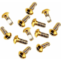 Miniatyrbillede 1 af 5: 12 stk. rustfrit stål mountainbike bremseskive bolte bolte M5 10mm bremserotor bolte faste bolte (guld),