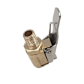 Miniatyrbild 1 av 5: Bil Däckuppblåsningsmunstycke Däcklufttillförsel Hjulpump Däckventil Uppblåsningsklämma Adapter Mässingsanslutning Fordon