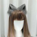 Pikkukuva 2 / 2: Parin korvien hiuspinnit, plushiset kettu- ja kissankorvat, cosplay-juhliin, hiuspanta (väri 8)