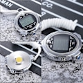 Miniatyrbillede 4 af 5: Digital Stopur Metal Stopur Timer Med Baggrundsbelysning Multi Lap Hukommelse