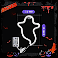 Miniatyrbild 3 av 4: Halloween Neon-skylt Halloween Dekoration Neonljus Led-skylt För Väggdekor För Halloweenfest Barnpresent Vardagsrum Sovrum Födelsedag Bar Blå