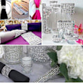 Miniatyrbilde 2 av 2: 50 stk Serviettringer Rhinestone Serviettringer Diamant Serviettholdere Spenner