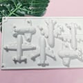 Miniatyrbild 3 av 5: 6 i rad DIY flygplansformad kakform, non-stick, praktisk, diskmaskinsäker, bakplåt för hemmet, kök, bakverktyg