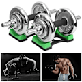 Miniatyrbild 5 av 5: 1 par hantelhållare matta förvaringsram stativ golvskydd hållare fitnessutrustning S