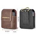 Miniatyrbillede 5 af 6: Premium Læder Bælteklips Holster Talje Bærende Hængende Taske Etui Kompatibel Med Samsung Galaxy Z Flip 4 Z Flip 3 Niuniu (Sort)