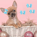 Miniatyrbild 3 av 5: Hårklämmor för hund, 20 st Halloween Jul Valp Katt Små Rosetter, Blå