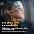 Miniatyrbild 3 av 5: Bluetooth V5.4 Hörlurar med brusreducering, färgskärm, pekskärm, hög ljudkvalitet, binaural ANC+ENC Bluetooth-hörlurar, B