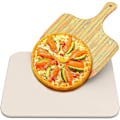 Miniatyrbillede 2 af 5: Pizza Sten Til Ovn Og Gasgrill, Køkkenudstyr Pizza Sten Grill Sten Pizza Slider - Fireclay Sten Pizza Sten Lavet Af Cordierit Til Ovn