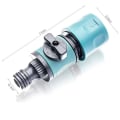 Pikkukuva 2 / 5: 2 nopeaa puutarhaliitintä 13 mm (1/2“), puutarhaletkuliitin, hana-adapteri 1 venttiililiitäntään, nopea ja helppo liitäntä