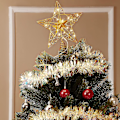 Miniatyrbild 4 av 5: Julstjärna Topp Ornament Träd Topp Med 20 LED-lampor