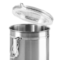 Miniatyrbild 3 av 4: Rostfri lufttät burk med transparent lock för förvaring av kaffe, kex, te och mat (lufttät burk 5 tum 7,5 cm)