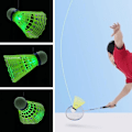 Miniatyrbillede 2 af 4: 3-pak badminton træningsredskab, badminton single-player rebound træner, selvstudie stræk badminton ketcher træningsøvelse maskine