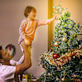 Miniatyrbilde 2 av 5: Sølv Juletre Topper, 9\\\201c Julestjerne Tre Topper