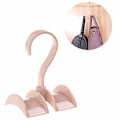 Miniatyrbillede 1 af 5: Kåbe Hanger Krog Garderobe Taske Hanger Plastik Dobbelt Krog Frakke Stativ Slips Opbevaringsstativ