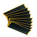 Miniatyrbillede 1 af 5: Fingerboard grip tape 12-pak Sort 38x110 mm Sort 38x110 mm