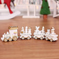 Miniatyrbillede 2 af 2: Julepynt Trætog Med Snemand Dekoration Ornament