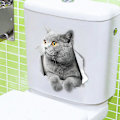 Miniatyrbild 4 av 4: Bedårande katt väggdekal Väggdekorationsdekal för vardagsrum kontor sovrum