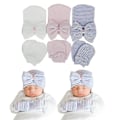 Miniatyrbilde 1 av 5: 3 Par Newborn Huer Og Vanter For Babyer, Gutter, Jenter, 0-3 Måneder